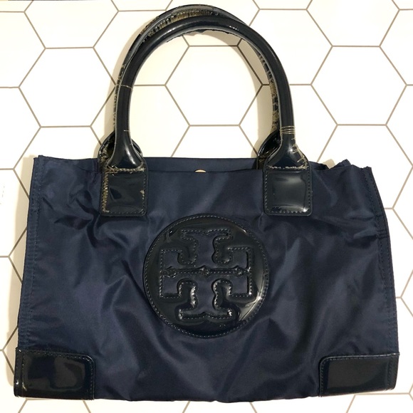 Tory Burch Handbags - Tory Burch | Mini Ella Nylon Navy Tote